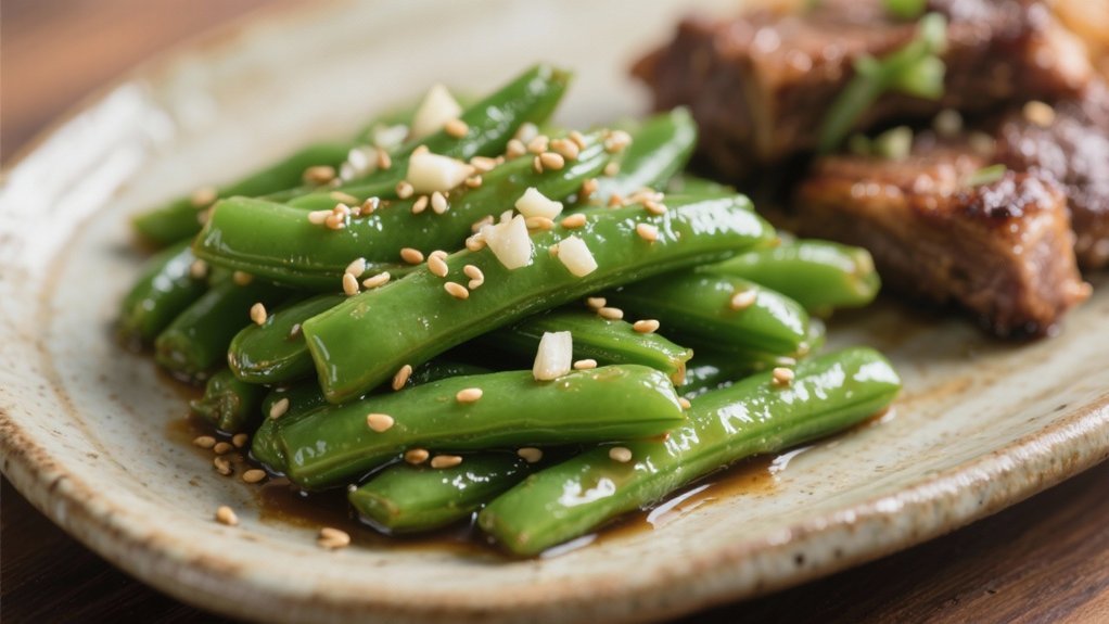 sesame oil green beans preparation