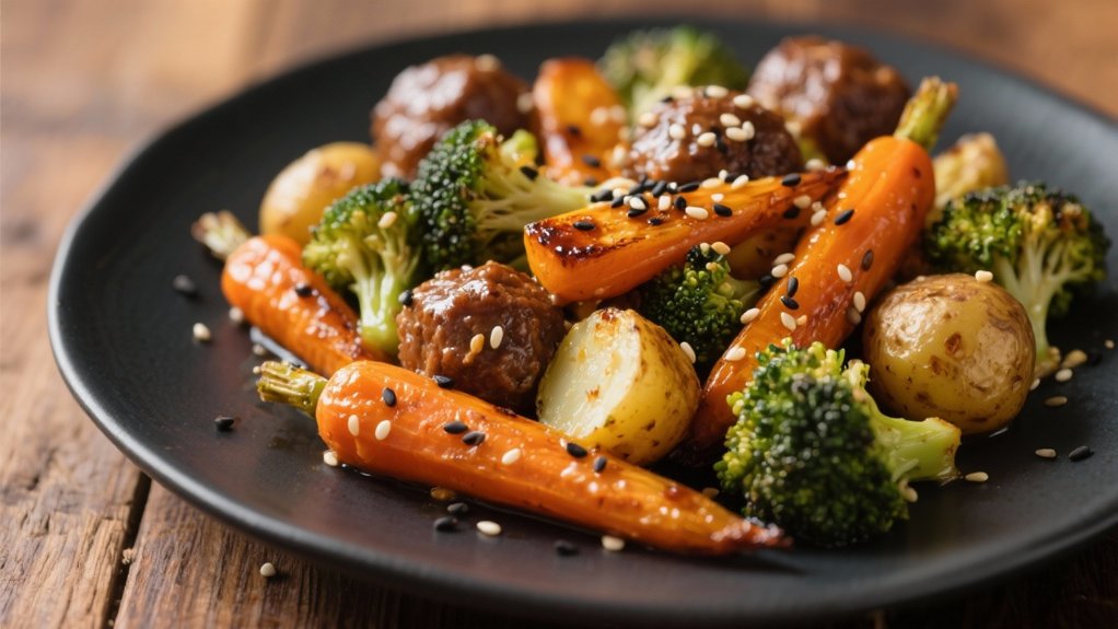 sesame roasted vegetable side