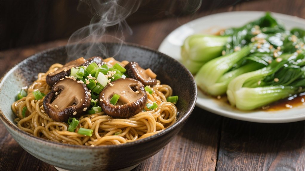 shiitake mushroom noodle dish