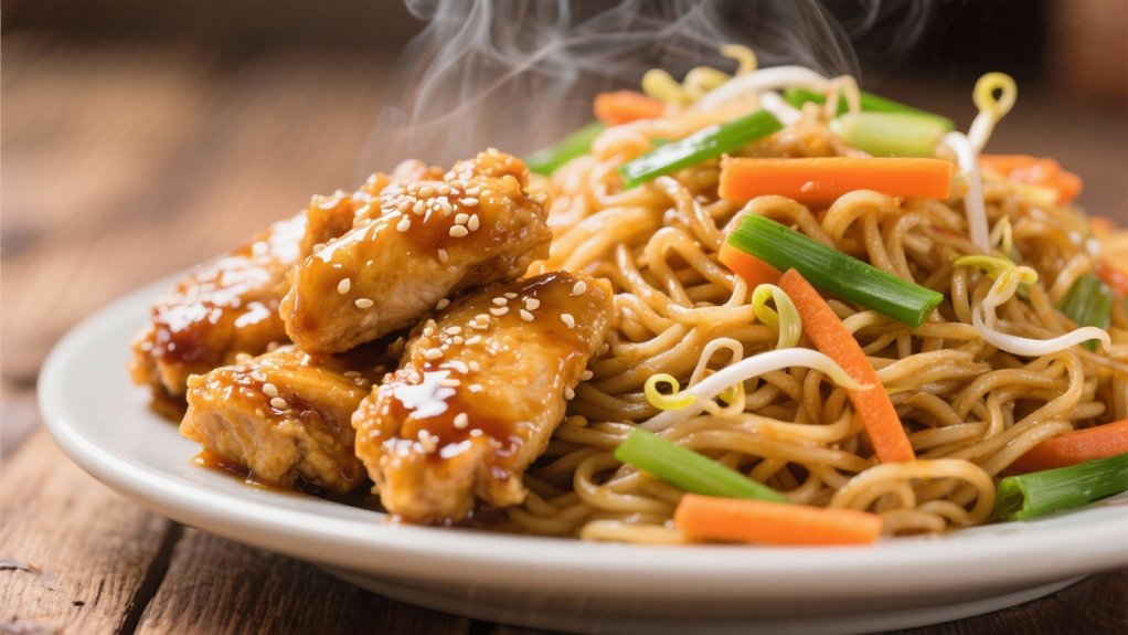 silky noodles savory sauce