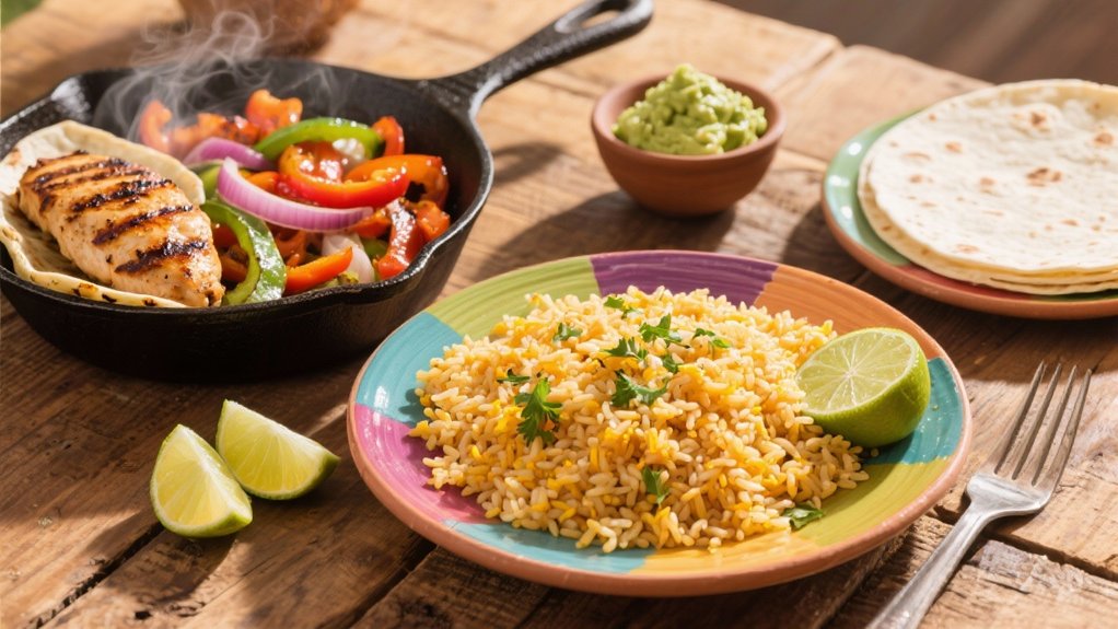 sizzling grilled chicken fajitas