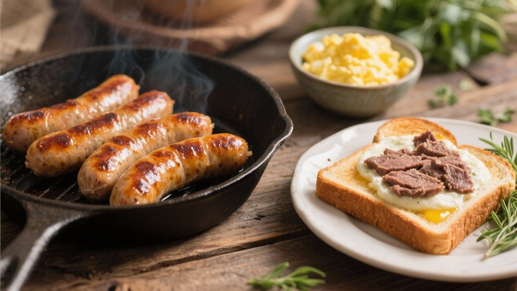 sizzling savory breakfast sausage