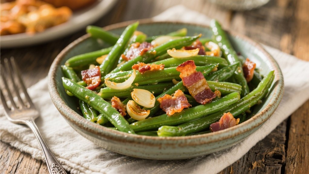 slow cooked smoky green beans