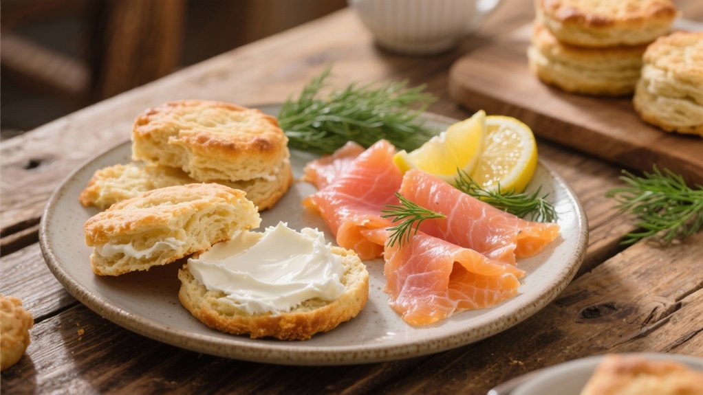 smoked salmon biscuit delight