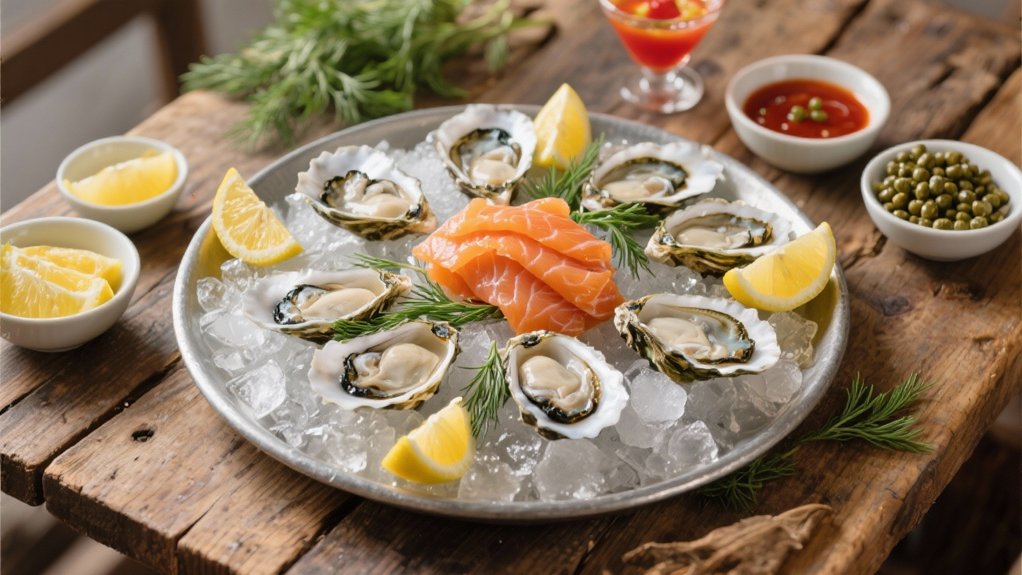 smoked salmon oyster elegance