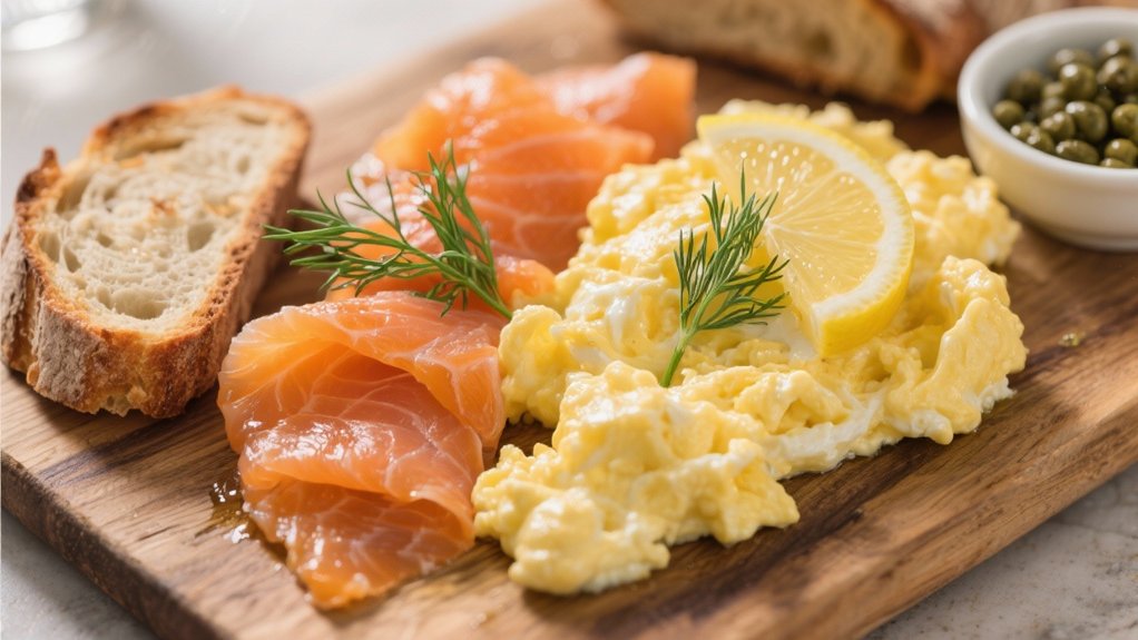 smoked salmon scrambled eggs