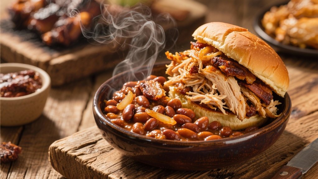 smoky beans enhance chicken