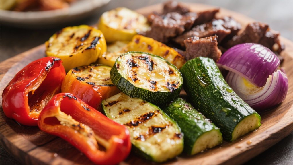 smoky caramelized grilled vegetables