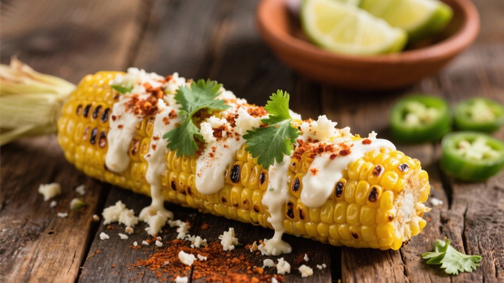 smoky creamy tangy elote