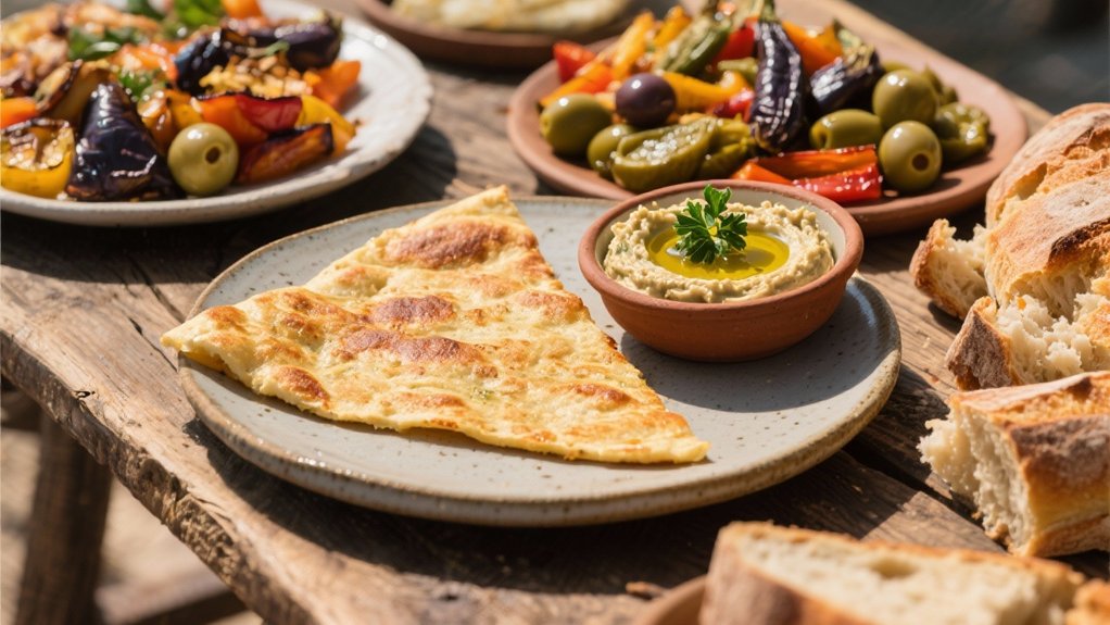 smoky dip enhances socca