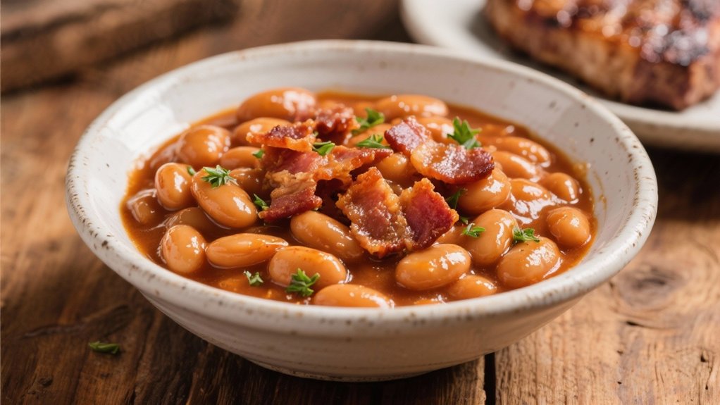 smoky flavorful baked beans