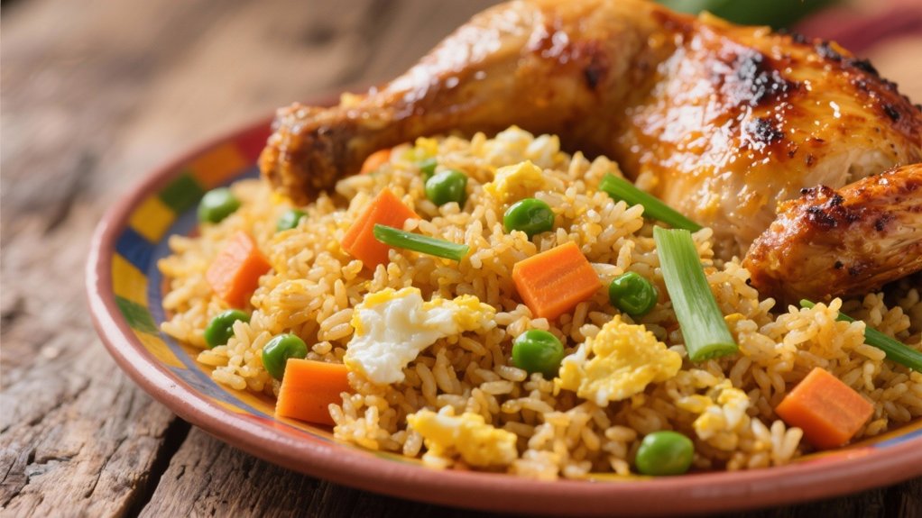 smoky garlicky fusion fried rice
