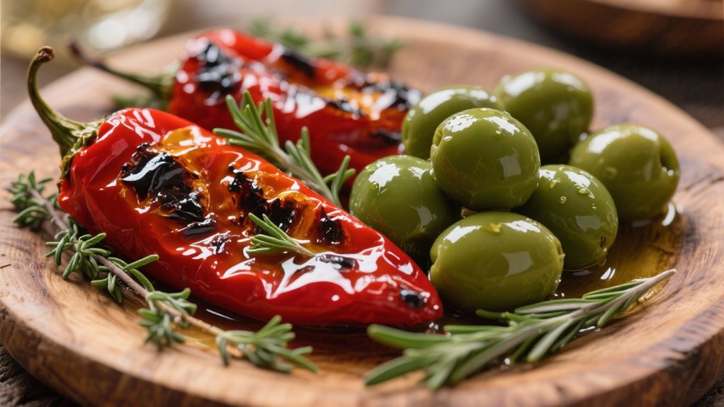 smoky roasted red peppers