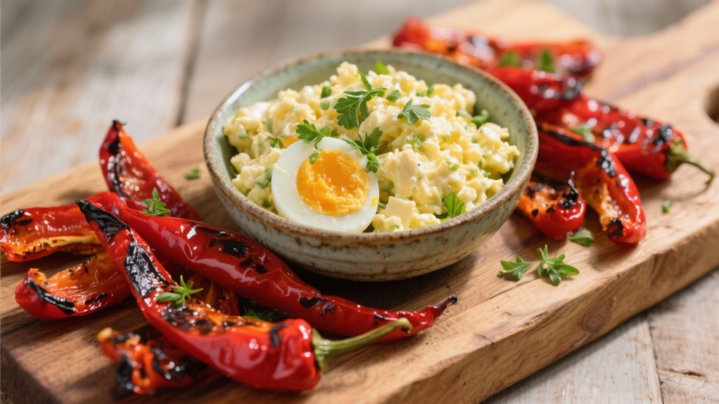 smoky sweet pepper and egg salad