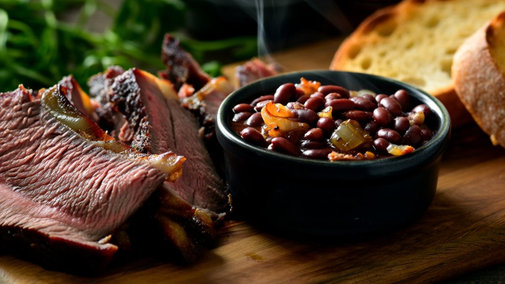 smoky sweet savory beans