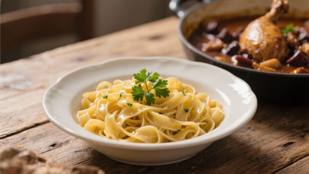 sophisticated buttered egg noodles