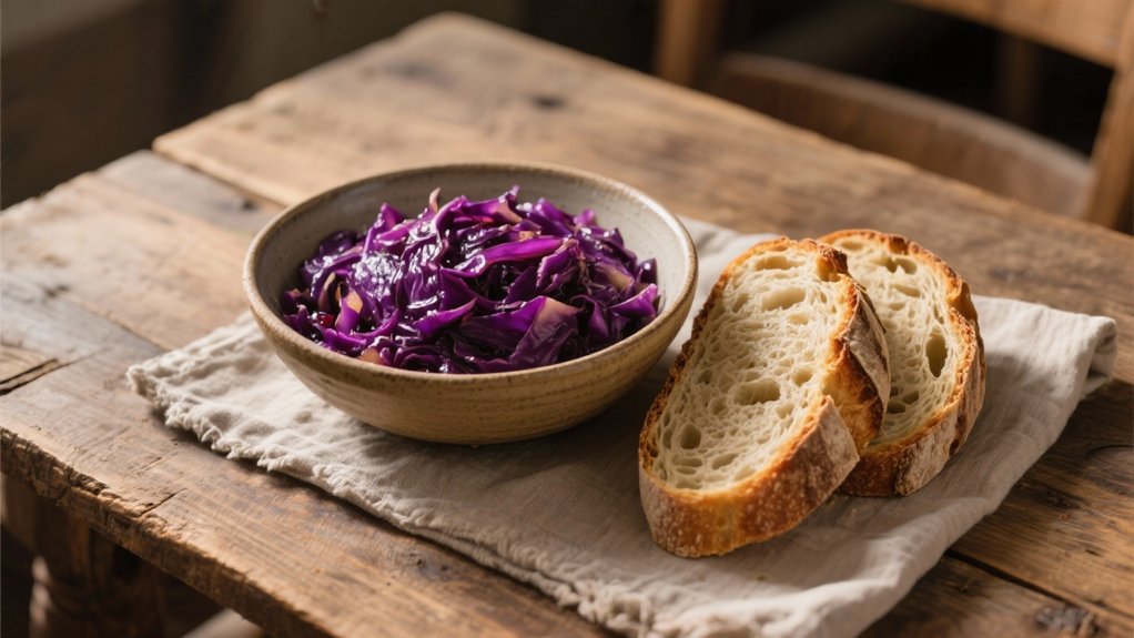 sourdough bread complements cabbage