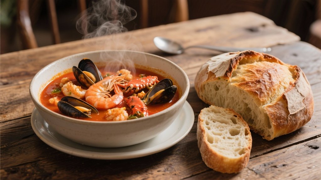 sourdough bread complements cioppino