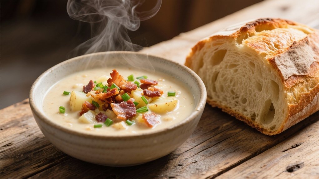 sourdough bread complements soup