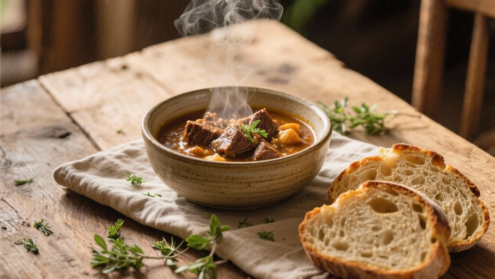sourdough bread complements stews