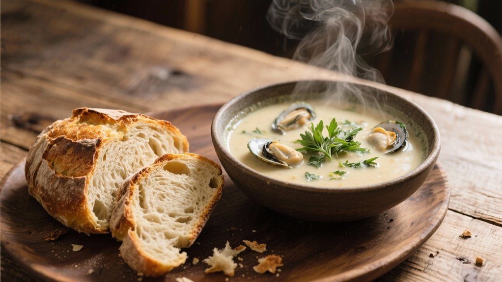 sourdough bread enhances oyster stew