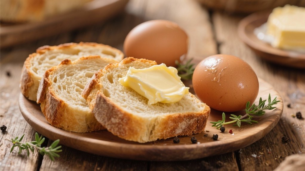 sourdough bread with butter