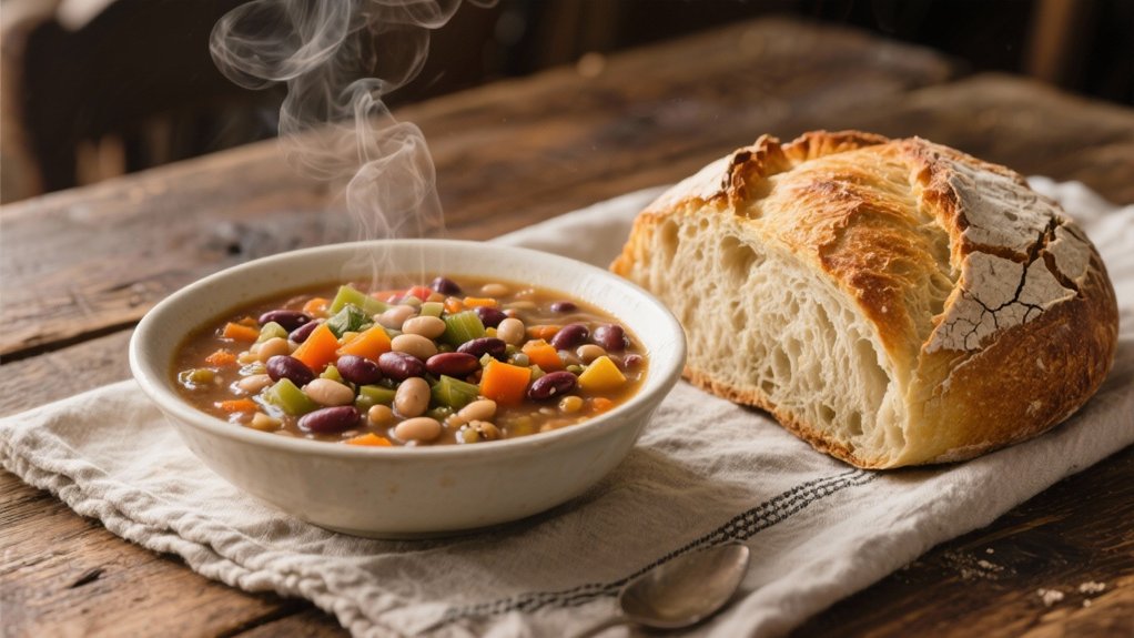 sourdough bread with soup