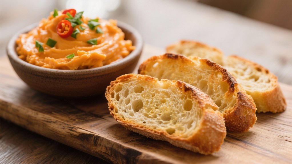sourdough crostini enhances appetizers