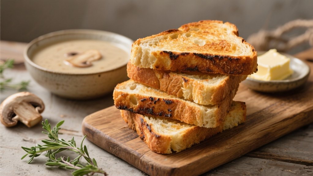 sourdough toast for dipping