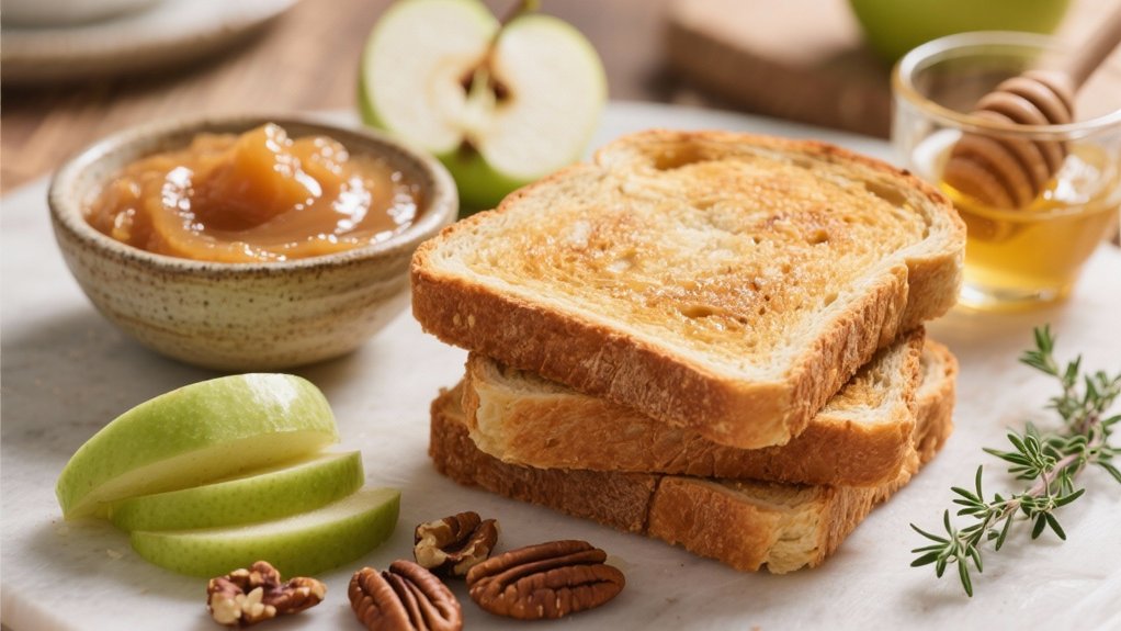 sourdough toast with apple butter