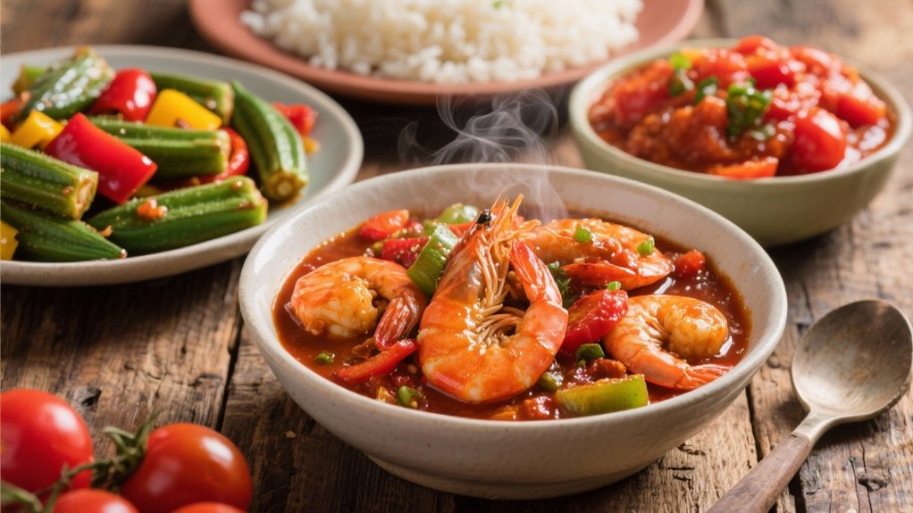 southern style okra and tomatoes