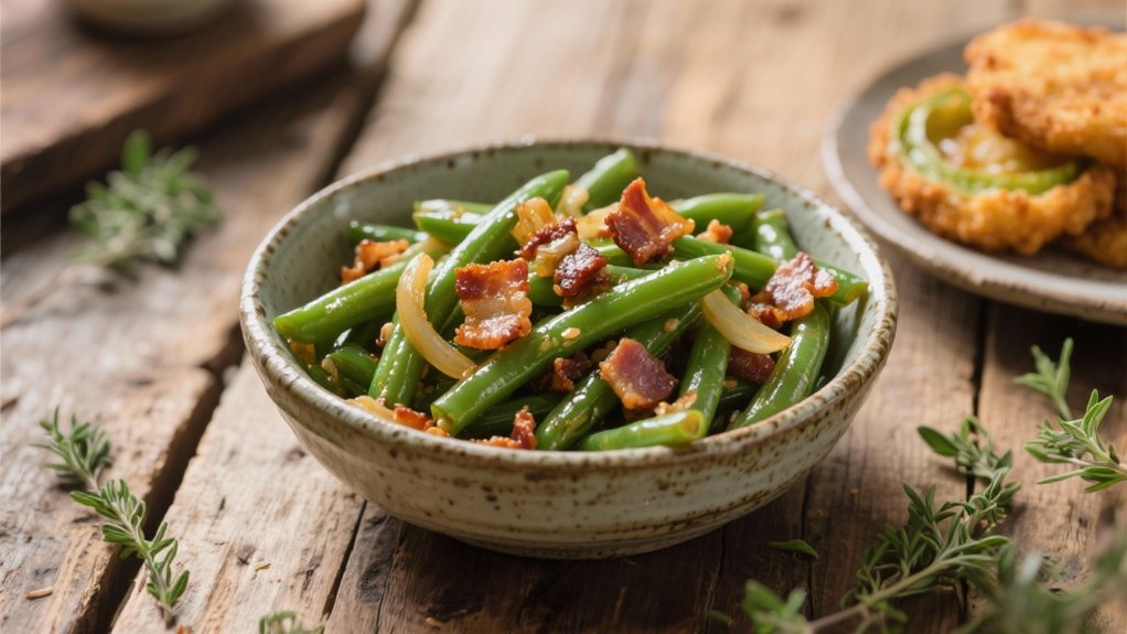 southern style slow cooked green beans