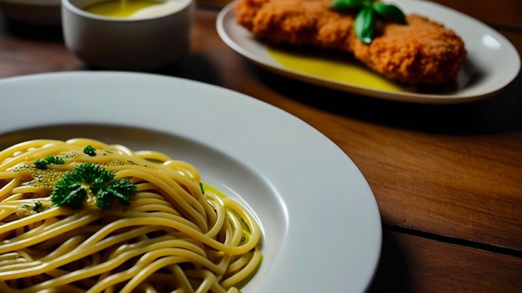 spaghetti with garlic oil