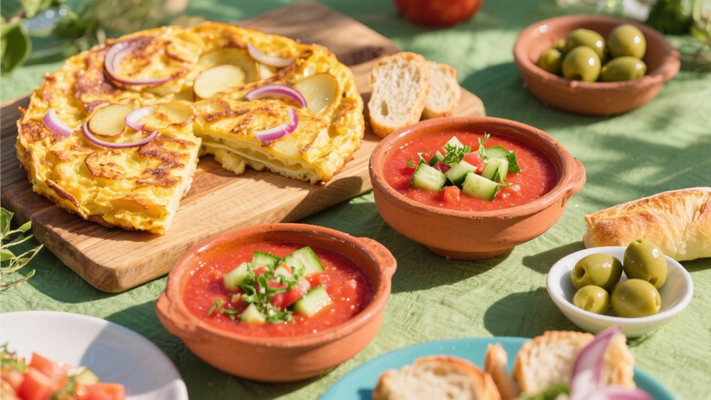 spanish tortilla complements gazpacho