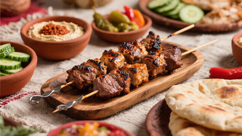 spiced grilled lamb skewers