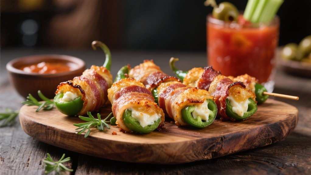 spicy bacon wrapped poppers