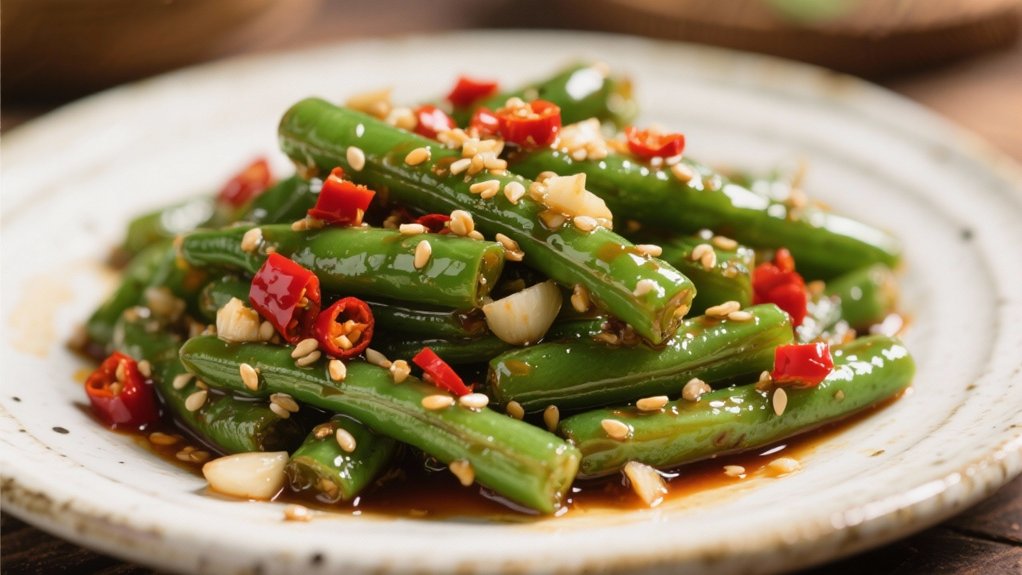 spicy crisp tender green beans