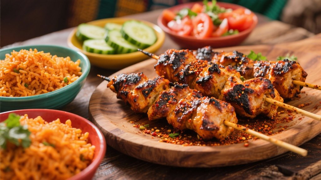 spicy grilled meat skewers