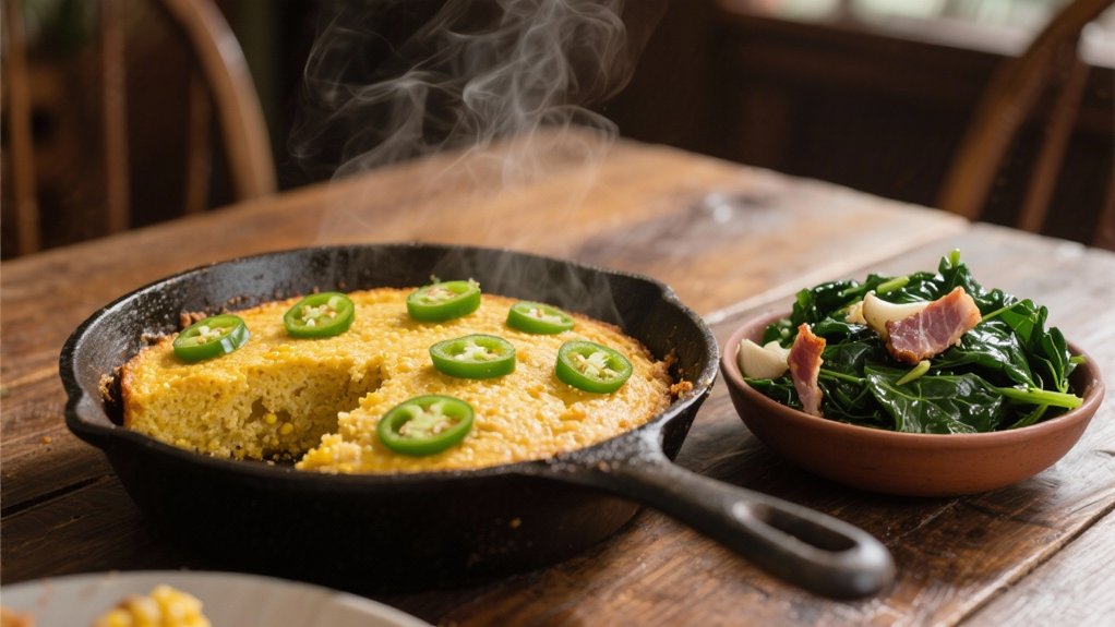 spicy jalape o cornbread contrast