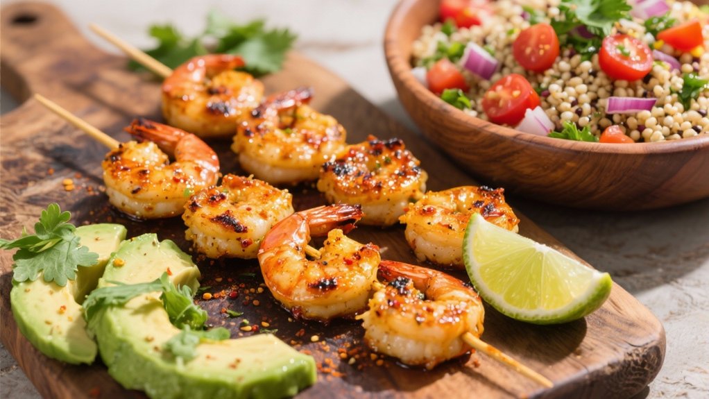 spicy shrimp with avocado