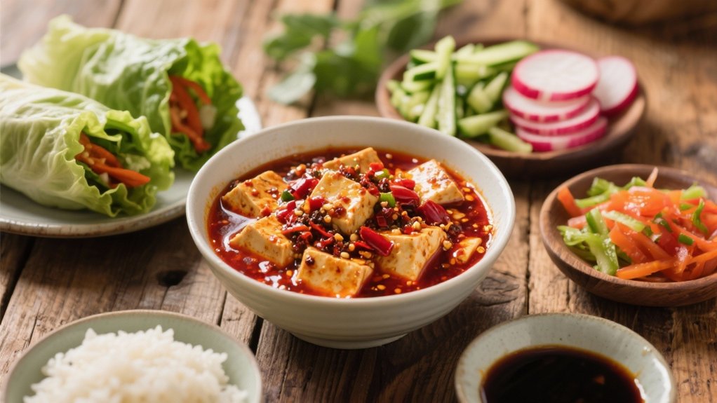 spicy szechuan lettuce wraps