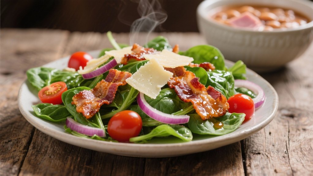 spinach salad with bacon