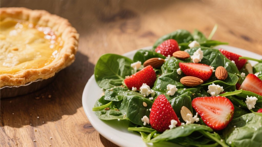 spinach strawberries feta walnuts