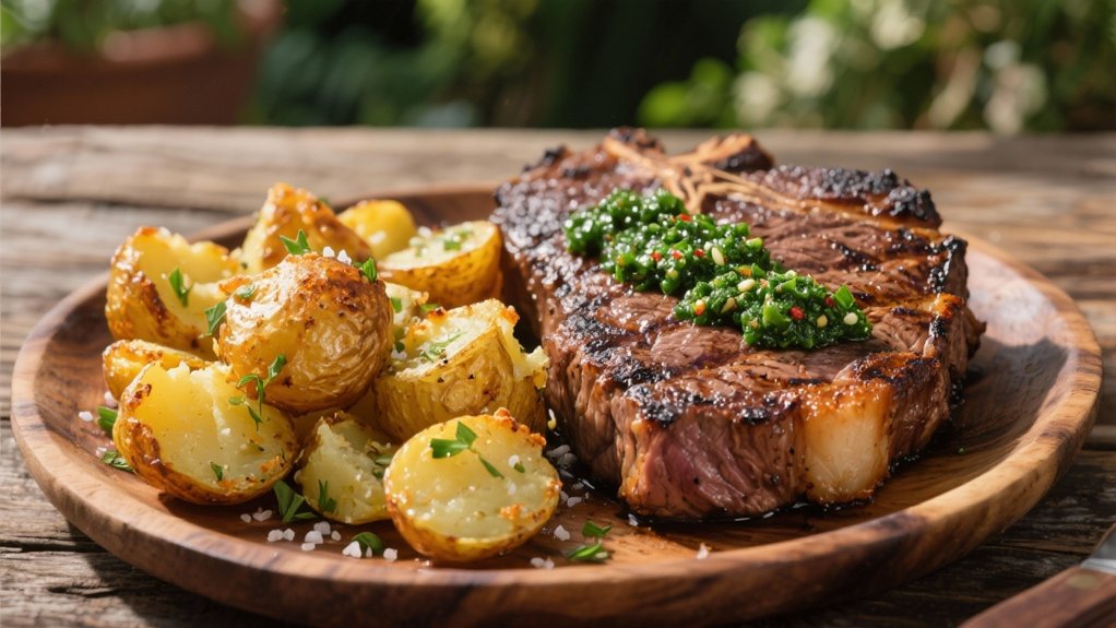 steak with vibrant chimichurri