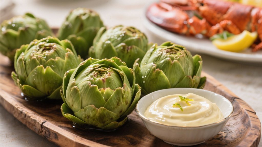 steamed artichokes with aioli