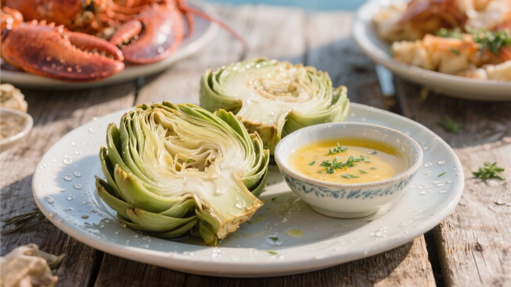 steamed artichokes with sauces