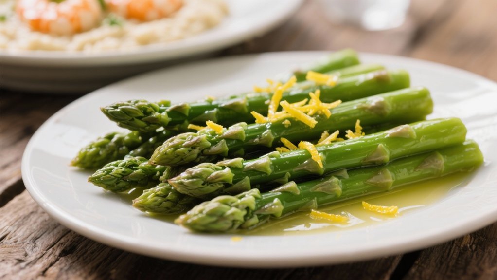 steamed asparagus with lemon