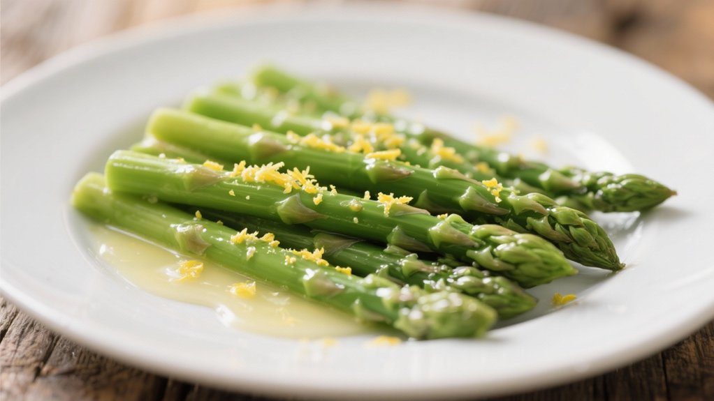 steamed asparagus with lemon