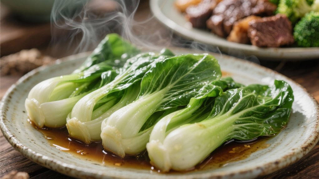 steamed bok choy complements dishes