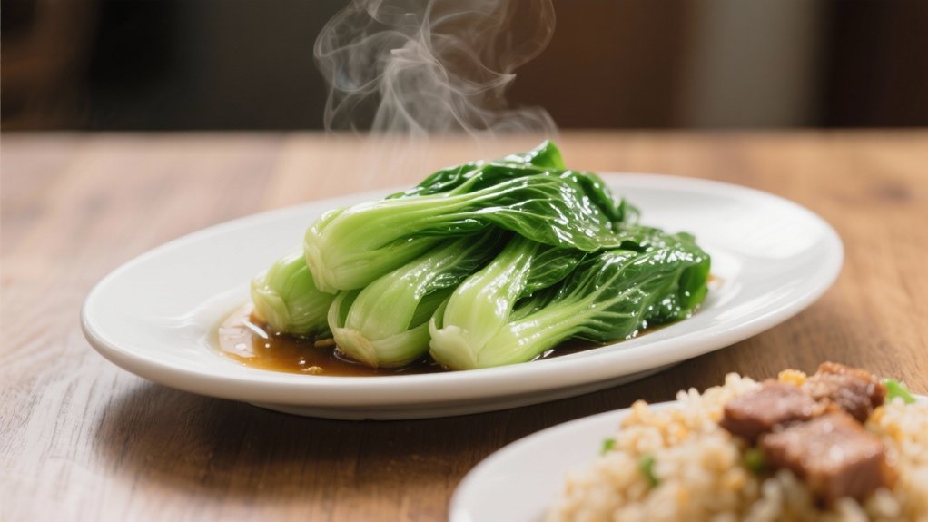 steamed bok choy side dish